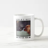 World's Best Foster Mom Paw Prints Pet Photo Frame Coffee Mug