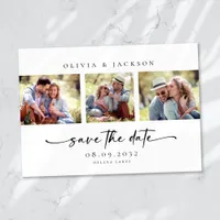 Modern Photo Script Wedding Save The Date