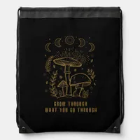 Goblincore Aesthetic Academia Cottagecore Mushroom Drawstring Bag
