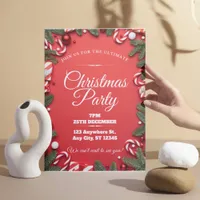 Red & White Festive Christmas Party Invitation
