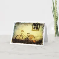 Fall Bicycle Postcard Texture