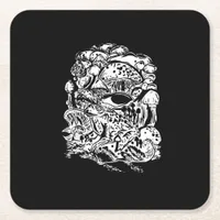 Cottagecore Aesthetic Frog Mushroom Goblincore Cre Square Paper Coaster