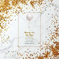 Hooray It’s My Day Confetti Balloon Birthday Party Acrylic Invitations