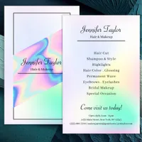 Sparkly Pastel Makeup Artist Holographic Gradient Flyer