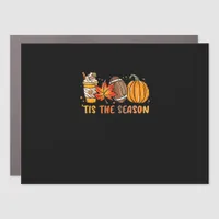 Tis The Season Football Fall Thanksgiving Football Car Magnet
