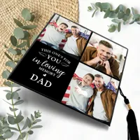 Memorial Custom 3 Photo Collage Remembrance  Graduation Cap Topper