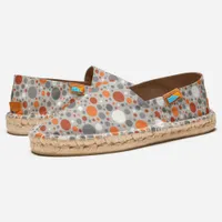 Retro Polka Dots in Red Blue and Orange Espadrilles