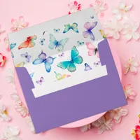 Whimsical Butterfly Envelope – Purple