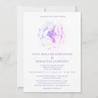 *~* Ethereal ROSE Ombre Floral AR8 RSVP Wedding In Invitation