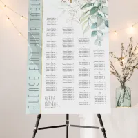 Dreamy Foliage Wedding Seating Chart Green ID817 Foam Board