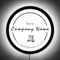 Simple Professional Black Company Logo LED Sign