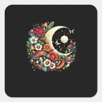 Aesthetic Goblincore Cottagecore Mushroom Funny Ar Square Sticker