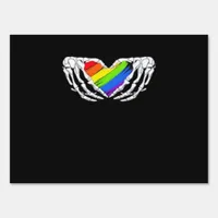 Pride - Pride Skeleton Hands With Heart 2 Classic Sign