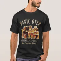 Cenosillicaphobia Fear Of Empty Beer Glass Funny T-Shirt