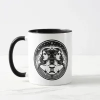 Horoscope Sign Gemini Symbol and Traits Mug