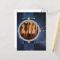 Surreal Collage Woman in a Blue Watch  Postcard