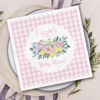 Sunshine Fun and Lemonade Floral Baby Shower Napkins