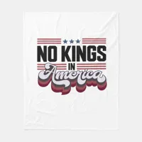 No Kings In America USA Retro Classic Fleece Blanket
