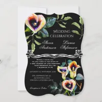 Calla Lilies Victorian Floral Bouquet Blossom  Invitation