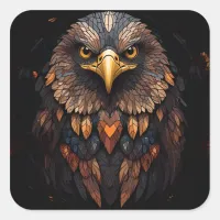 Majestic eagle Key Ring Square Sticker