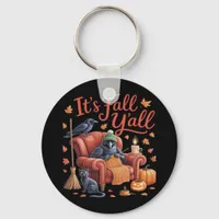 Crow It’s Fall Y’all Pumpkins Fall Autumn Hallowee Keychain