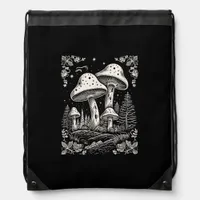 Cottagecore Aesthetic Mushroom Goblincore Mycology Drawstring Bag