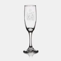 Love Birds Bride & Groom Champagne Flute