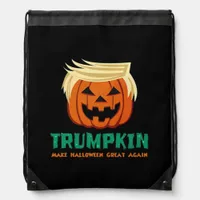 Trumpkin Make Halloween Great Again Quote Drawstring Bag