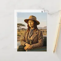 Mona Lisa on African Wildlife Safari Postcard