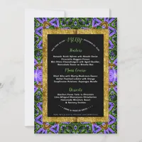 Purple Green Geometry Energy Special Event Menu Ta Invitation