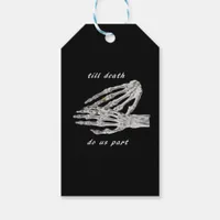 Till Death Do Us Part Skeleton Hands Quote (Black  Gift Tags