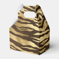 Gold Foil Jungle Tiger Favor Boxes