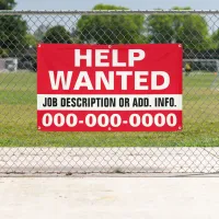 3' X 5' Help Wanted Banner