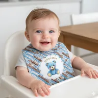 Cute Crochet Bear Personalized Baby Baby Bib