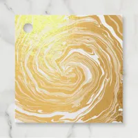 Gold Swirls Foil To and From Foil Favor Tags