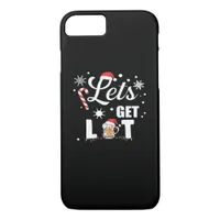 Let's Get Lit Adult Funny X-mas Christmas Essentia iPhone 8/7 Case