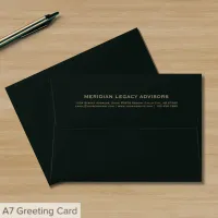 Simple Dark Green and Gold Typographic Envelope