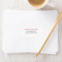 Minimal Rose Gold Pink Grey Wedding RSVP Address Label