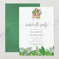 Watercolor Exotic Aloha Luau Bachelorette Party Invitation