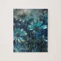 Blue Floral Jigsaw Puzzle