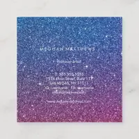 Galaxy Sparkle Beauty Stylist Square Business Car Square Business Card