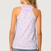 Valentine Pink Hearts, LOVE Tank Top