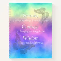 [Rainbow Mist] Butterflies Serenity Prayer Journal