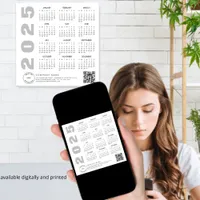 Logo 2025 Calendar QR Code Company name Poster