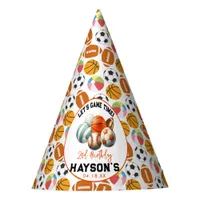 Modern Sports Kids 2nd Birthday party Party Hat