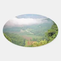 North Georgia Mountains, USA Oval Sticker