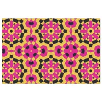 Yellow Pink & Black Geometric Mosaic Pattern Tissue Paper