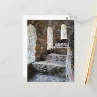 The Stairs Inside a Castle in Iowa Postcard