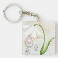 White Fairy droplets keychain 