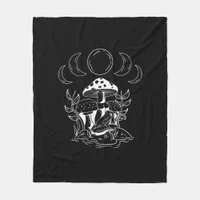 Aesthetic Goblincore And Cottagecore Mushroom Mini Fleece Blanket